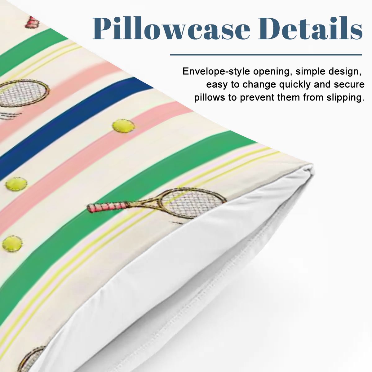 Kids Twin Duvet Set - Tennis Stripes